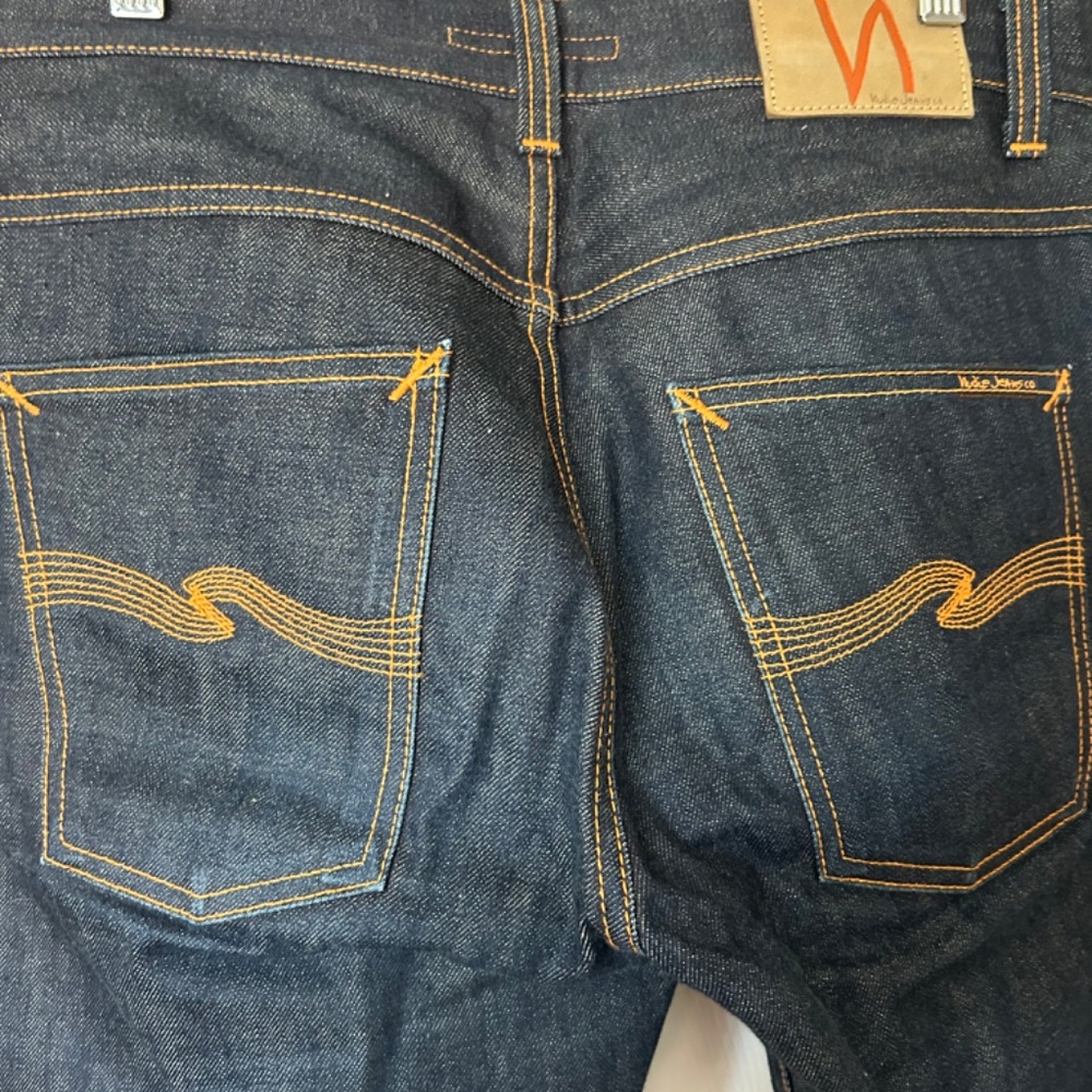 Nudie Jeans Grim Tim Dry Selvage Denim Organic Cotton W33 L32 NWOT - Picture 14 of 16